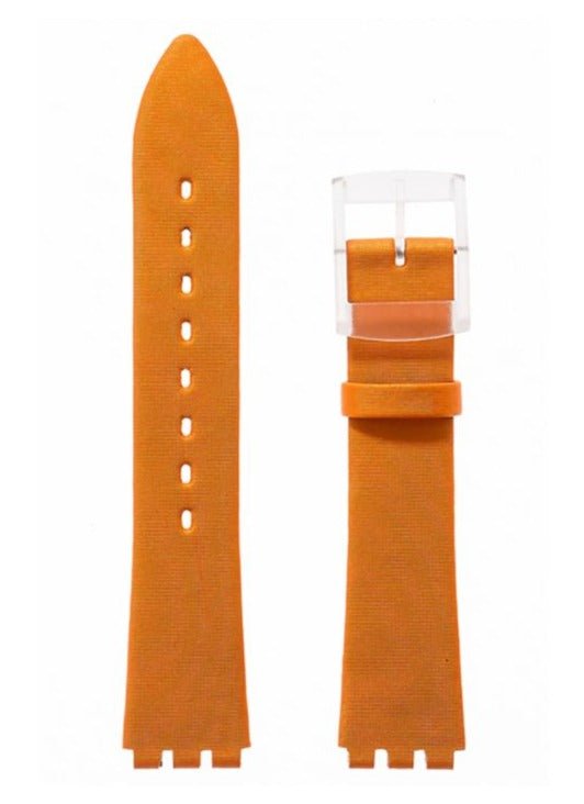 Λουρί Hirsch Luna 6410-9522 Orange Plastic Strap For Swatch - Κοσμηματοπωλείο Goldy