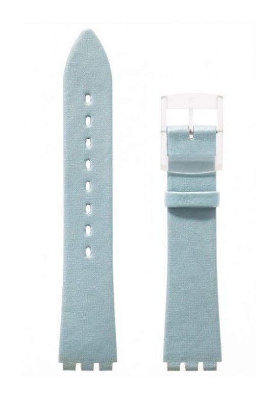 Λουρί Hirsch Luna 6410-9584 Light Blue Plastic Strap For Swatch - Κοσμηματοπωλείο Goldy