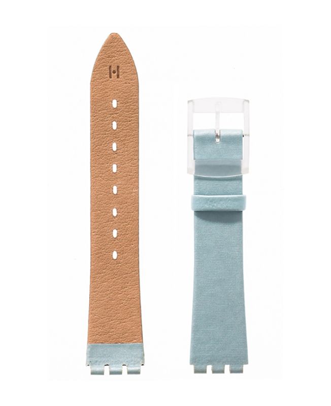 Λουρί Hirsch Luna 6410-9584 Light Blue Plastic Strap For Swatch - Κοσμηματοπωλείο Goldy