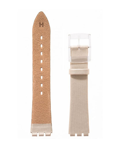 Λουρί Hirsch Luna 6410-9590 Beige Plastic Strap For Swatch - Κοσμηματοπωλείο Goldy