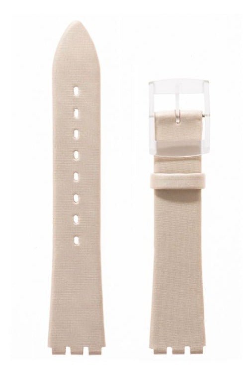 Λουρί Hirsch Luna 6410-9590 Beige Plastic Strap For Swatch - Κοσμηματοπωλείο Goldy