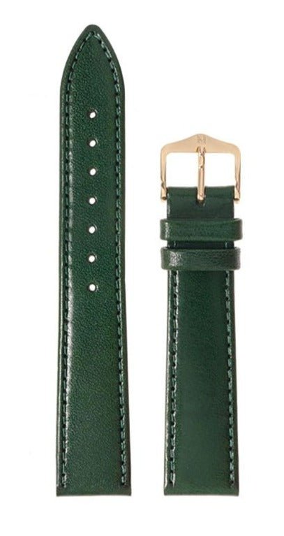 Λουρί Hirsch Osiris 0347-5140 Green Leather Strap - Κοσμηματοπωλείο Goldy