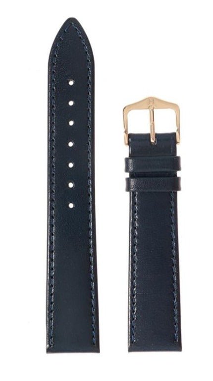 Λουρί Hirsch Osiris II 1880-7580 Blue Leather Strap - Κοσμηματοπωλείο Goldy