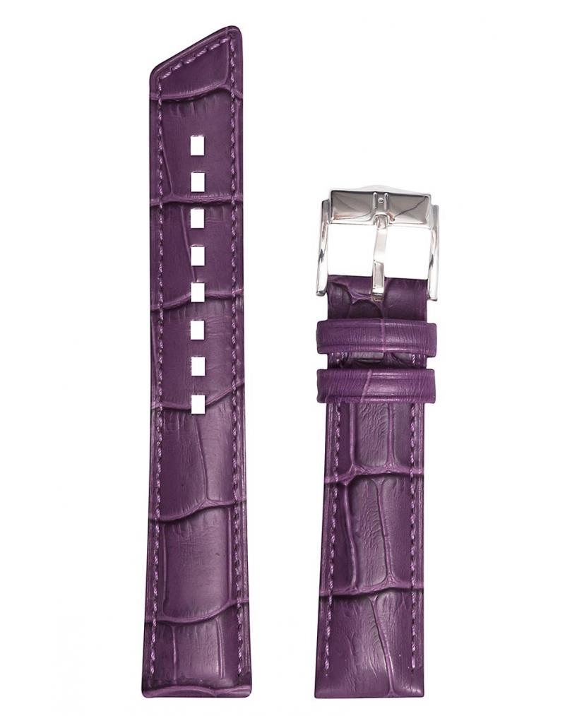 Λουρί Hirsch Princess 0262-8186 Purple Leather Strap - Κοσμηματοπωλείο Goldy