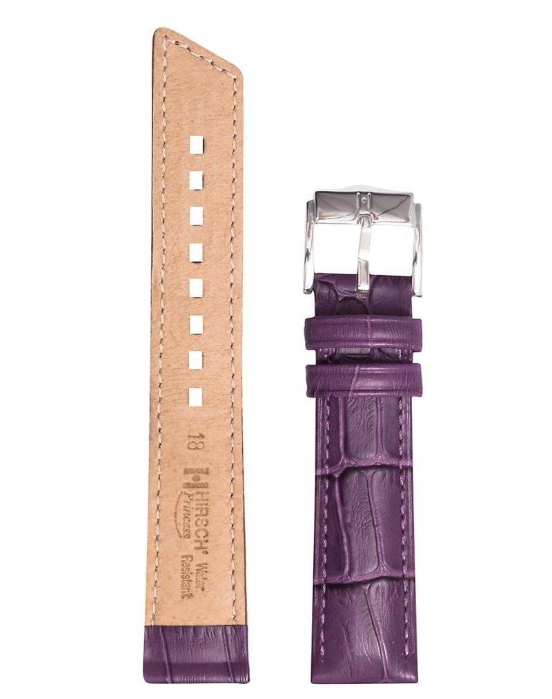 Λουρί Hirsch Princess 0262-8186 Purple Leather Strap - Κοσμηματοπωλείο Goldy