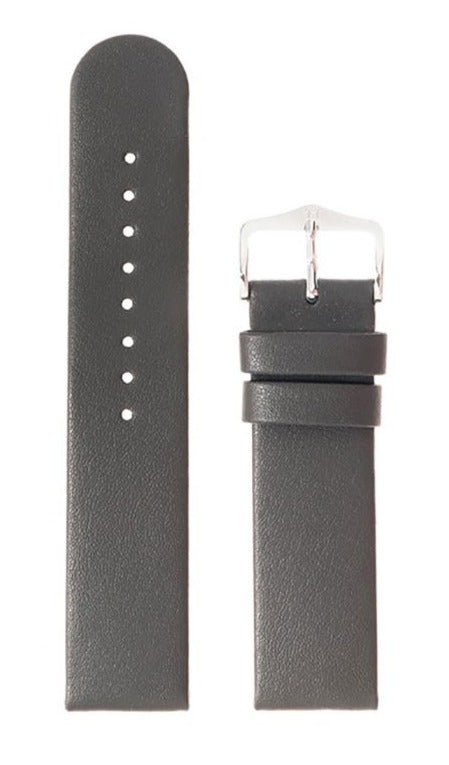 Λουρί Hirsch Scandic 1785-2030 Grey Leather Strap - Κοσμηματοπωλείο Goldy