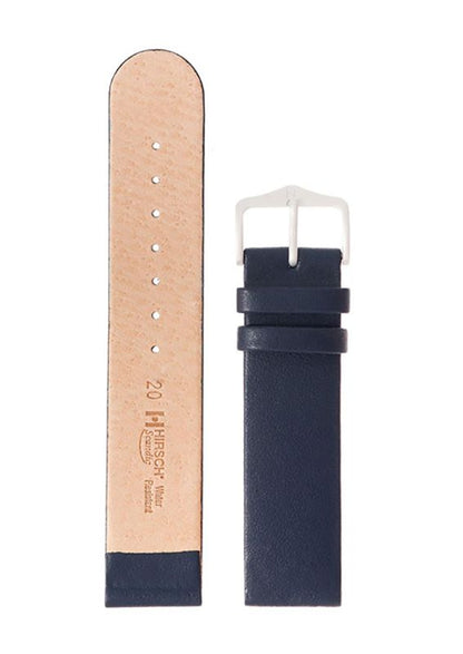 Λουρί Hirsch Scandic 1785-2080 Blue Leather Strap - Κοσμηματοπωλείο Goldy