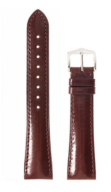 Λουρί Hirsch Siena 0420-2010 Brown Leather Strap - Κοσμηματοπωλείο Goldy