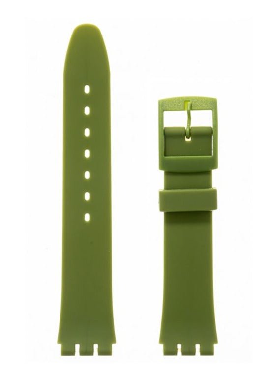 Λουρί Hirsch Tim 6304-9540 Green Plastic Strap For Swatch - Κοσμηματοπωλείο Goldy