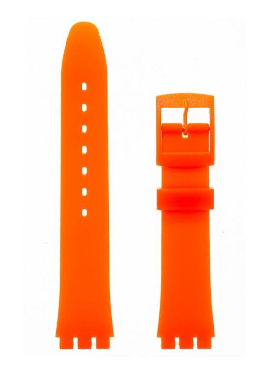 Λουρί Hirsch Tim 6304-9576 Orange Plastic Strap For Swatch - Κοσμηματοπωλείο Goldy