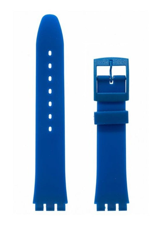 Λουρί Hirsch Tim 6304-9580 Blue Plastic Strap For Swatch - Κοσμηματοπωλείο Goldy