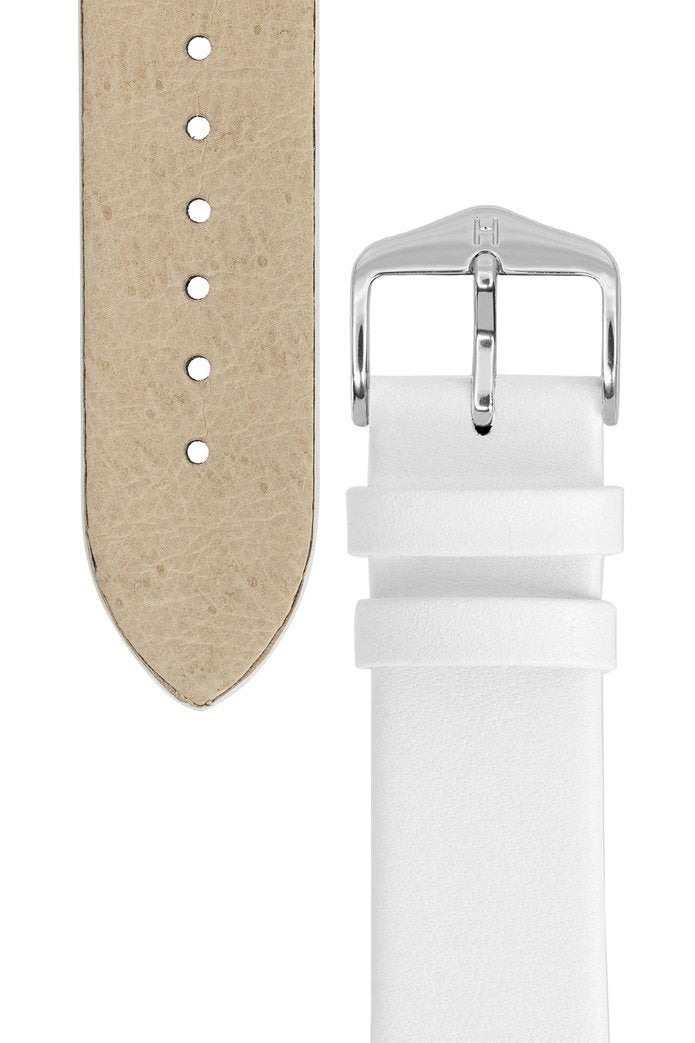 Λουρί Hirsch Toronto 0370-2000 White Leather Strap - Κοσμηματοπωλείο Goldy