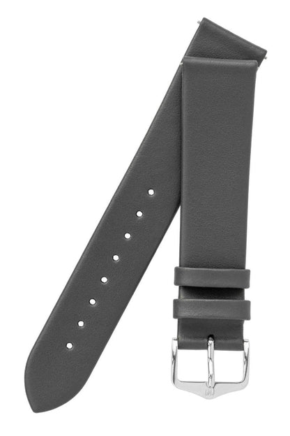 Λουρί Hirsch Toronto 0370-2030 Grey Leather Strap - Κοσμηματοπωλείο Goldy