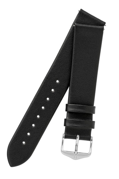 Λουρί Hirsch Toronto 0370-2050 Black Leather Strap - Κοσμηματοπωλείο Goldy