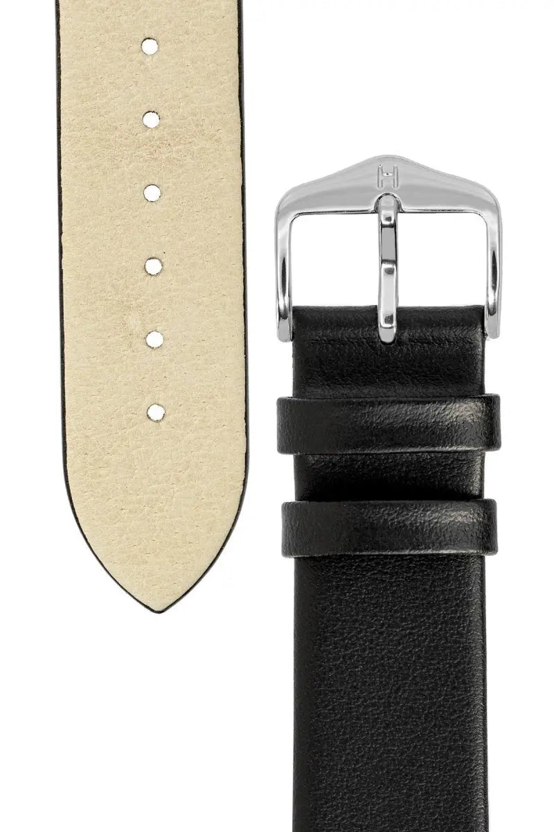 Λουρί Hirsch Toronto 0370-2050 Black Leather Strap - Κοσμηματοπωλείο Goldy