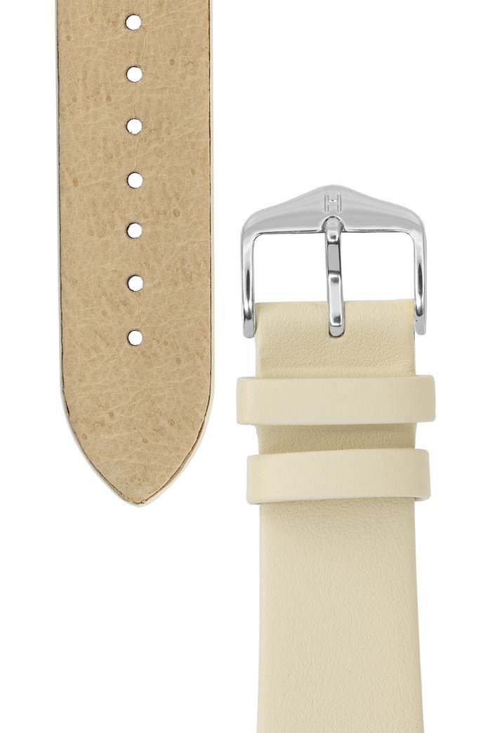 Λουρί Hirsch Toronto 0370-2090 Beige Leather Strap - Κοσμηματοπωλείο Goldy