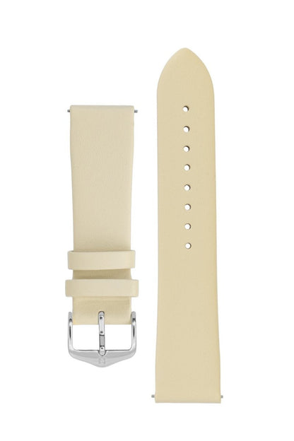 Λουρί Hirsch Toronto 0370-2090 Beige Leather Strap - Κοσμηματοπωλείο Goldy