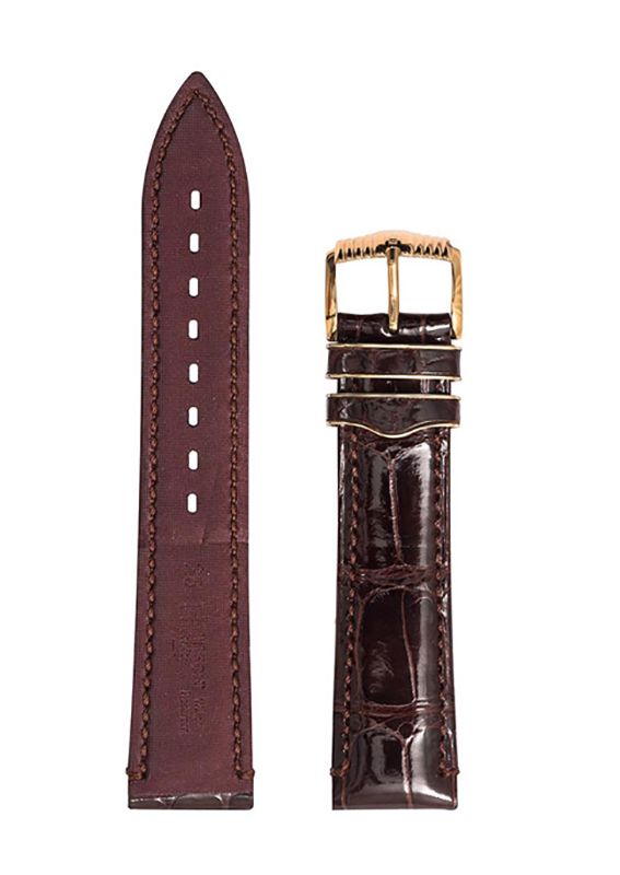 Λουρί Hirsch Venice 0210-7010 Brown Leather Strap - Κοσμηματοπωλείο Goldy