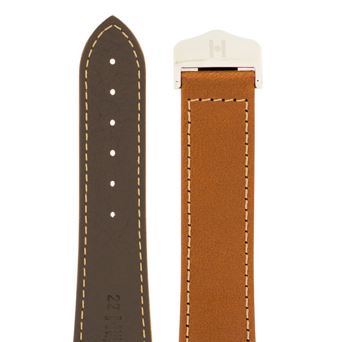 Λουρί Hirsch Voyager Calfskin 0717-5470 Light Brown Leather Strap - Κοσμηματοπωλείο Goldy