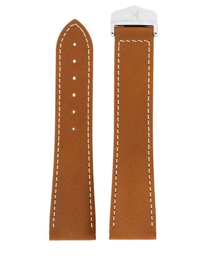 Λουρί Hirsch Voyager Calfskin 0717-5471 Light Brown Leather Strap - Κοσμηματοπωλείο Goldy