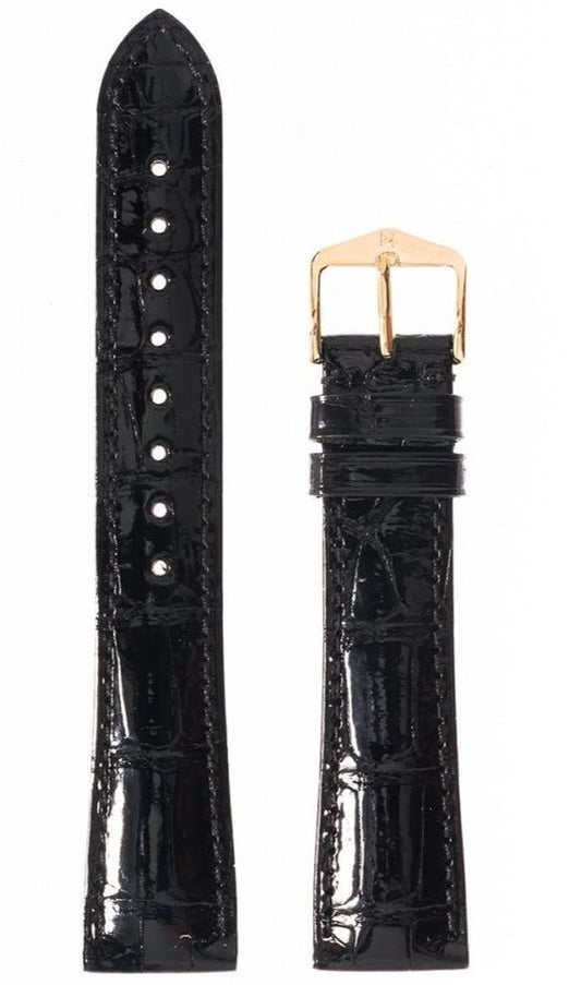 Λουρί London 0420-7050 Black Leather Strap - Κοσμηματοπωλείο Goldy