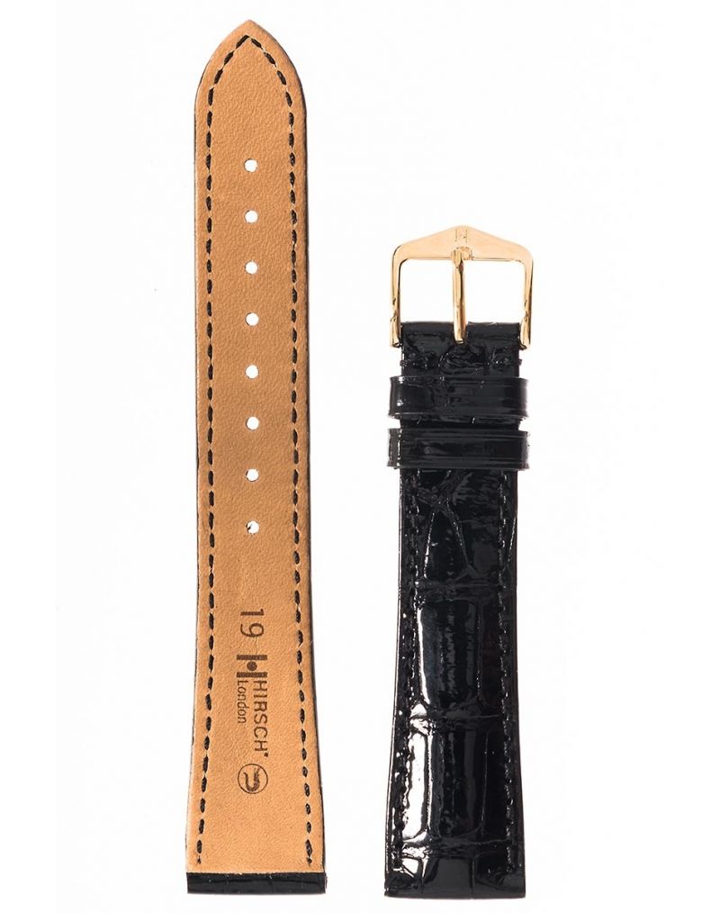 Λουρί London 0420-7050 Black Leather Strap - Κοσμηματοπωλείο Goldy