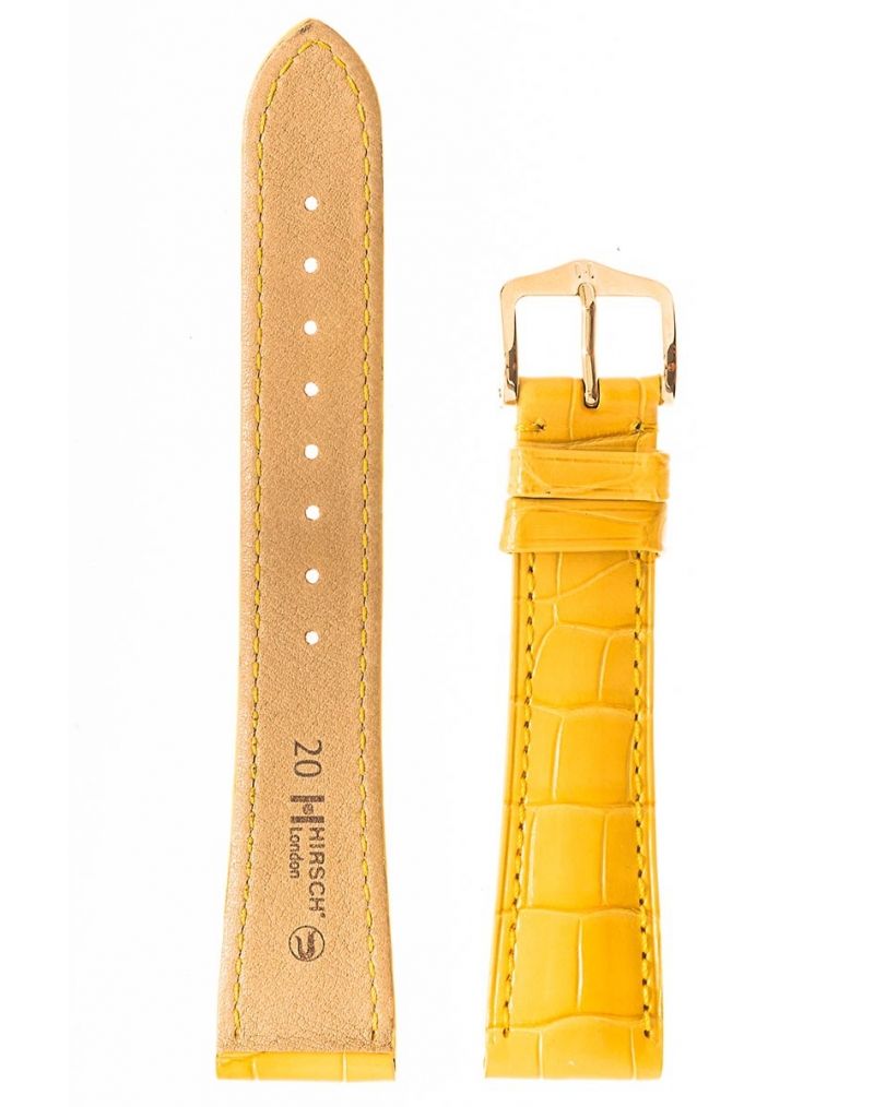 Λουρί London 0420-7072 Yellow Leather Strap - Κοσμηματοπωλείο Goldy