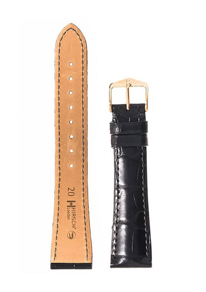 Λουρί London 0420-7159 Black Leather Strap - Κοσμηματοπωλείο Goldy