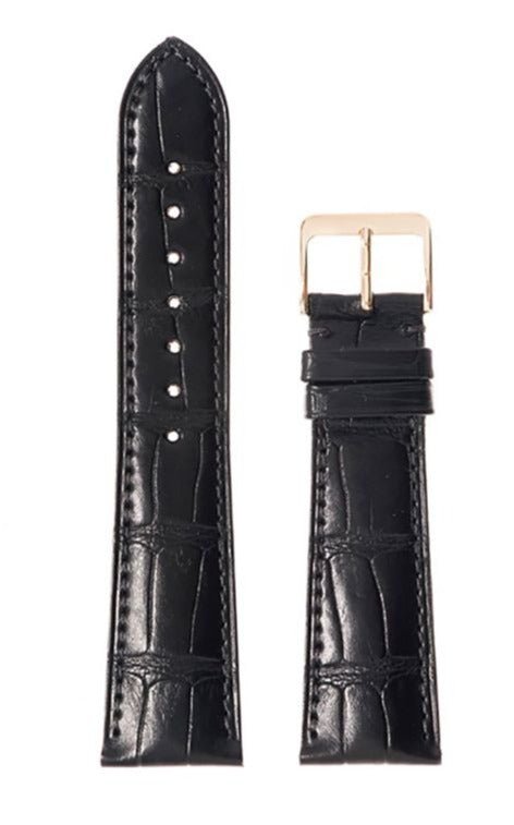 Λουρί London Artisanal 7450-0759 Black Leather Strap - Κοσμηματοπωλείο Goldy