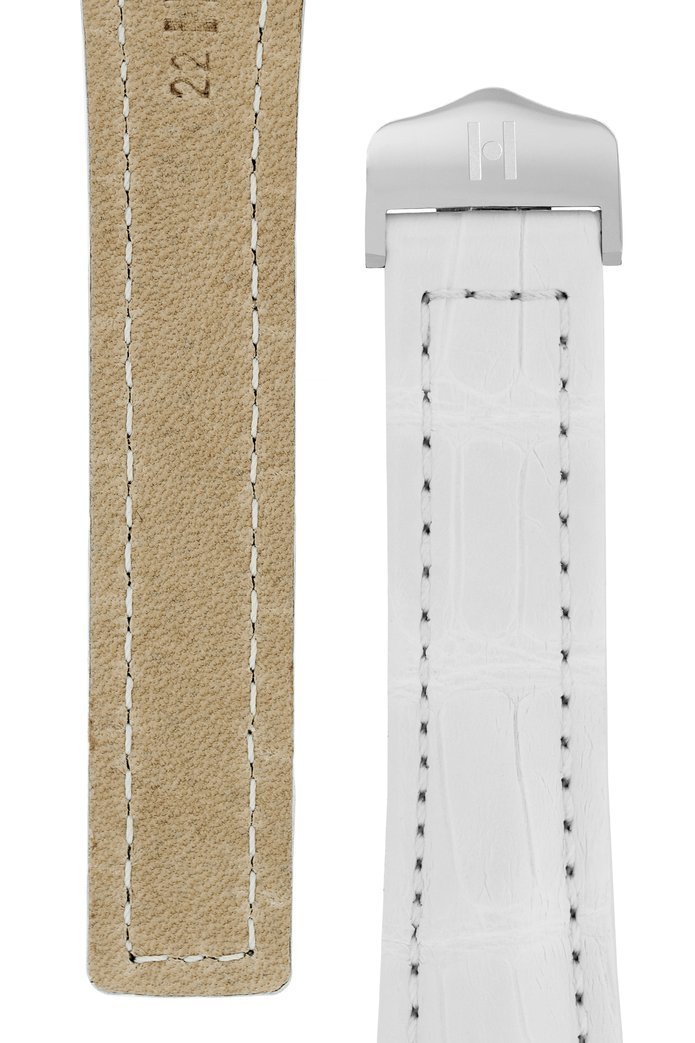 Λουρί Navigator Louisiana Alligator 0700-7409 White Leather Strap - Κοσμηματοπωλείο Goldy