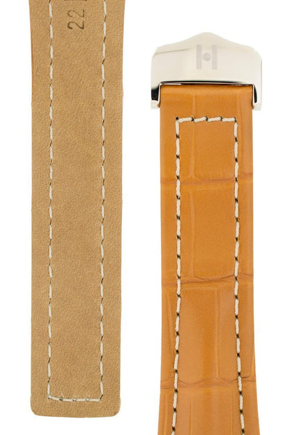 Λουρί Navigator Louisiana Alligator 0700-7475 Honey Leather Strap - Κοσμηματοπωλείο Goldy