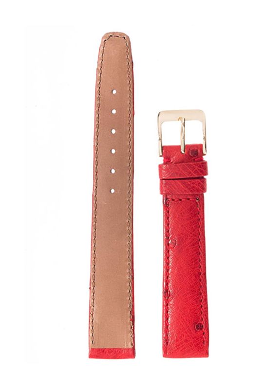 Λουρί Ostrich Artisanal 7160-6220 Red Leather Strap - Κοσμηματοπωλείο Goldy