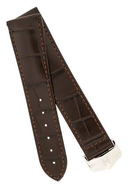 Λουρί Voyager Louisiana Alligator 0710-7417 Brown Leather Strap - Κοσμηματοπωλείο Goldy