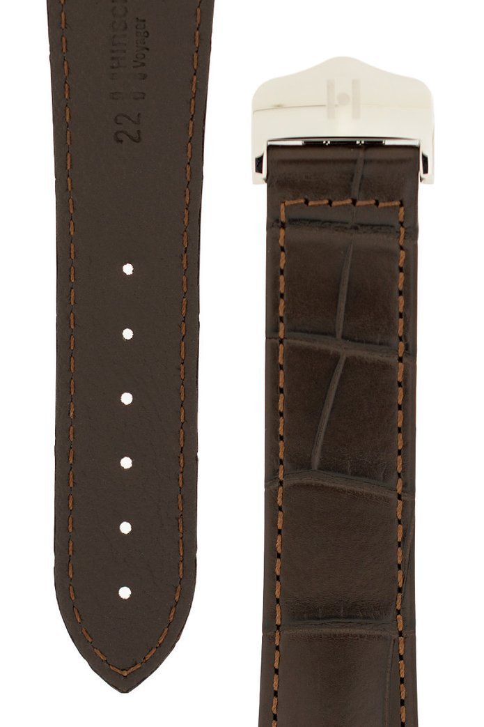 Λουρί Voyager Louisiana Alligator 0710-7417 Brown Leather Strap - Κοσμηματοπωλείο Goldy