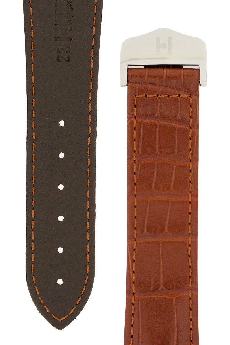 Λουρί Voyager Louisiana Alligator 0710-7479 Light Brown Leather Strap - Κοσμηματοπωλείο Goldy