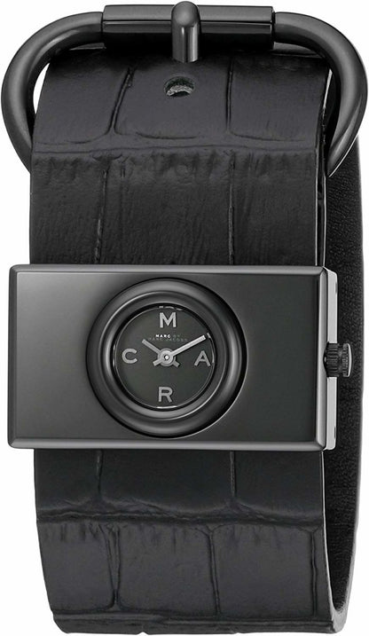 Marc Jacobs MBM1395 Viv Black Leather Strap - Κοσμηματοπωλείο Goldy