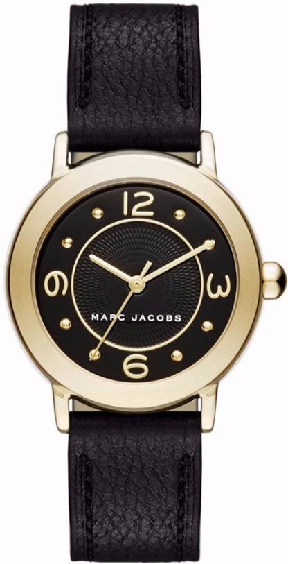 Marc Jacobs MJ1475 Riley Black Leather Strap - Κοσμηματοπωλείο Goldy