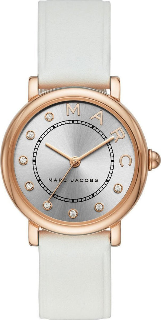 Marc Jacobs MJ1634 Classic White Leather Strap - Κοσμηματοπωλείο Goldy