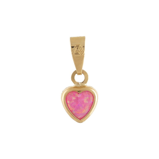 Μενταγιόν M130 Χρυσή Ροζ Καρδιά Κ9 - Κοσμηματοπωλείο Goldy