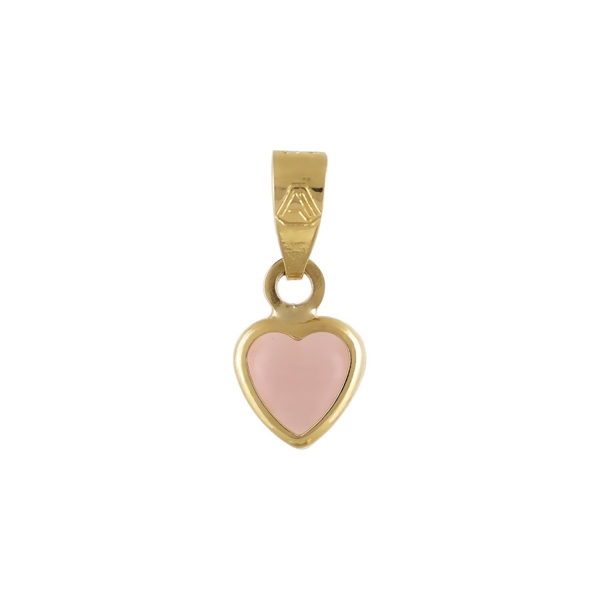 Μενταγιόν M132 Χρυσή Ροζ Καρδιά Κ9 - Κοσμηματοπωλείο Goldy