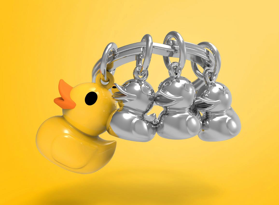 Metalmorphose MTM925-01 Duck Family Μπρελόκ από Αλόη - Κοσμηματοπωλείο Goldy