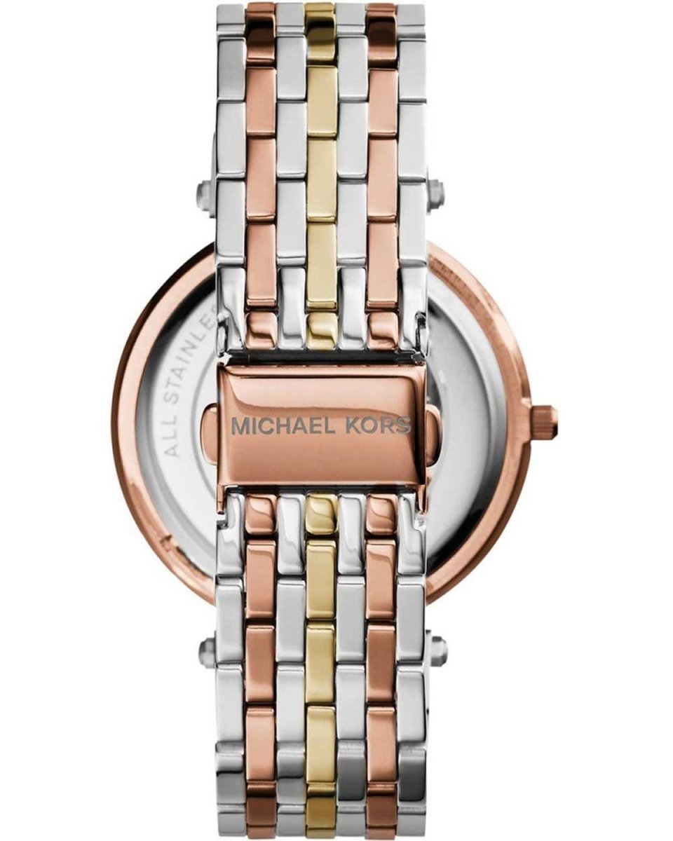 Michael Kors MK3203 Darci Tri Tone Stainless Steel Bracelet - Κοσμηματοπωλείο Goldy
