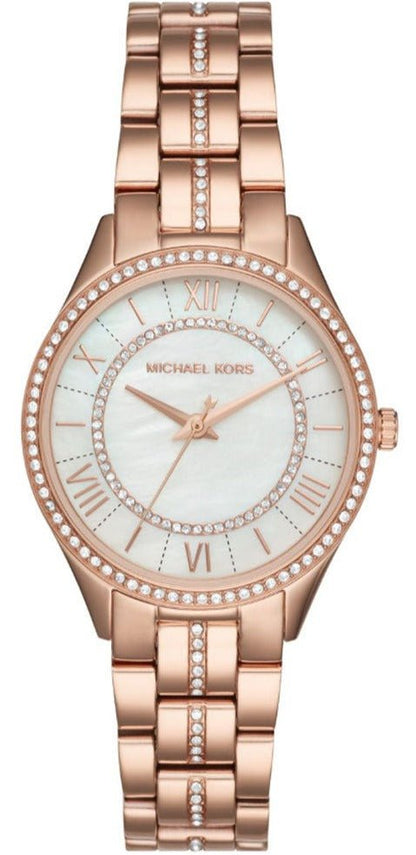 Michael Kors MK3716 Lauryn Crystals Rose Gold Stainless Steel Bracelet - Κοσμηματοπωλείο Goldy