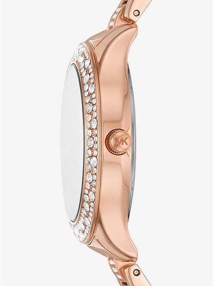 Michael Kors MK4597 Liliane Crystals Rose Gold Stainless Steel Bracelet - Κοσμηματοπωλείο Goldy