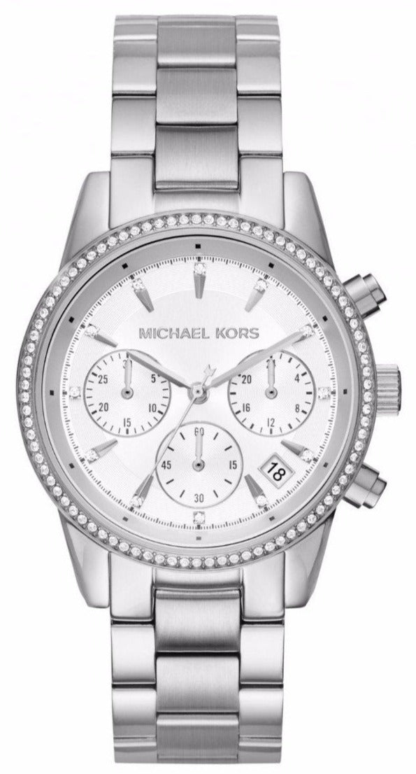 Michael Kors MK6428 Ritz Stainless Steel Chronograph Watch - Κοσμηματοπωλείο Goldy