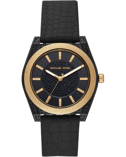 Michael Kors MK6703 Channing Black Silicone Strap - Κοσμηματοπωλείο Goldy