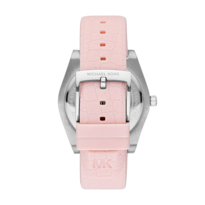 Michael Kors MK6704 Channing Pink Silicone Strap - Κοσμηματοπωλείο Goldy