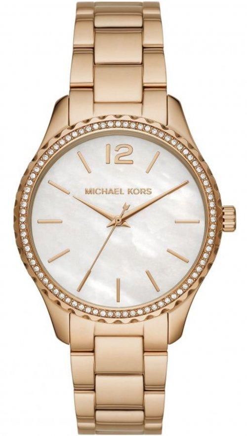 Michael Kors MK6870 Layton Crystals Gold Stainless Steel Bracelet - Κοσμηματοπωλείο Goldy