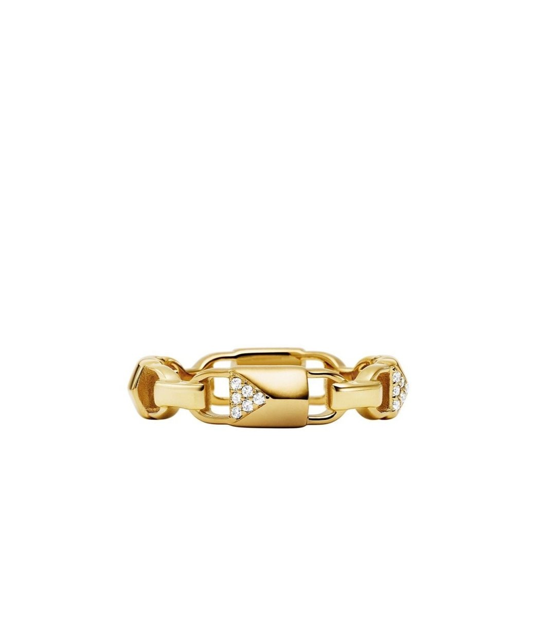 Michael Kors MKC1024AN710 Δαχτυλίδι Mercer Link Από Επιχρυσωμένο Ασήμι - Κοσμηματοπωλείο Goldy