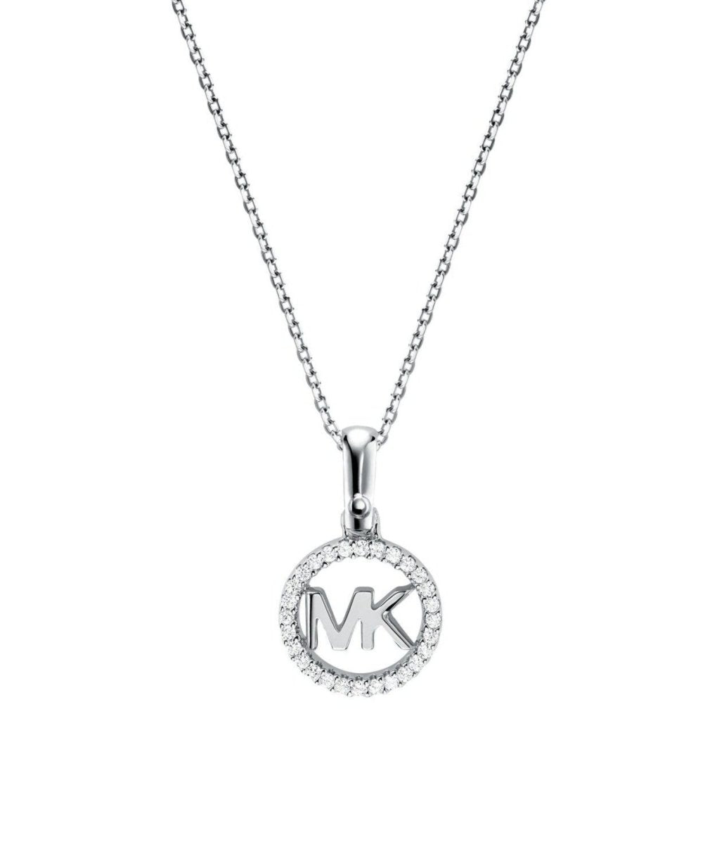 Michael Kors MKC1108AN040 Κολιέ Charms Από Επιπλατινωμένο Ασήμι - Κοσμηματοπωλείο Goldy